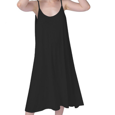 Liela izmēra 8XL, 150 kg Sieviešu spageti siksniņa, gara kleita bez piedurknēm vasaras modāla kleita vienkrāsaina mājas kleita, liela sieviešu kleita