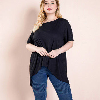 Γυναικεία μακρυμάνικη μόδας Plus Size Γυναικεία μπλουζάκια, μονόχρωμα, καλοκαιρινά για μπλουζάκια σέξι μπλούζες με λαιμό