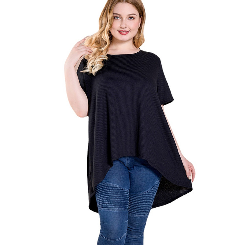 Liela izmēra birojs Sieviešu modes ar garām piedurknēm Ikdienišķas vienkrāsainas Topi Sieviešu Vasara blūzei Krekli Seksīgas pret kakla blūzes