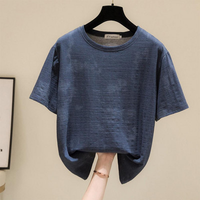 Īsas piedurknes vienkrāsains rozā liela izmēra pavasara rudens vasaras vintage apģērbi sievietēm lielizmēra T-krekli topi Blūzes 2021