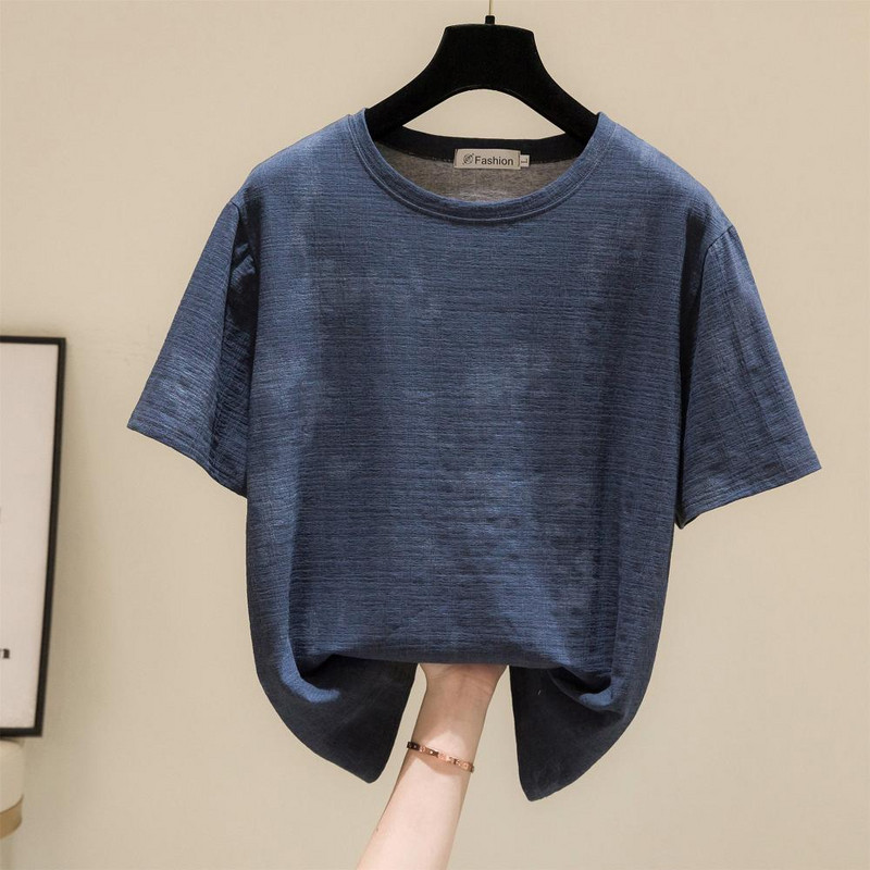 Īsas piedurknes vienkrāsains rozā liela izmēra pavasara rudens vasaras vintage apģērbi sievietēm lielizmēra T-krekli topi Blūzes 2021