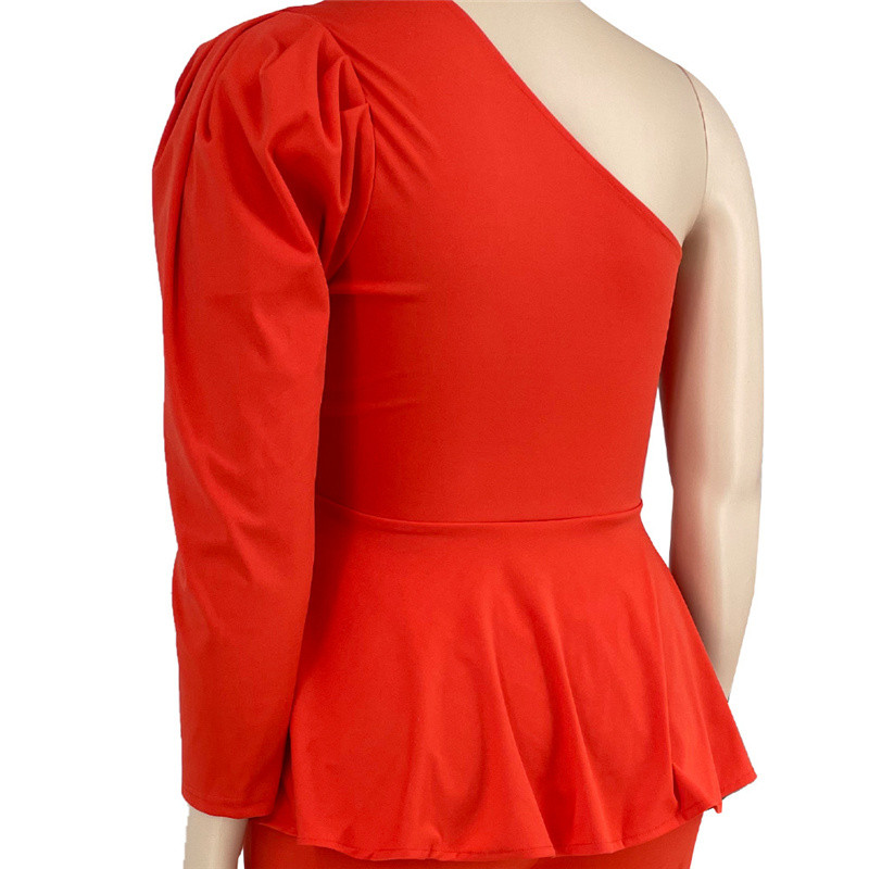 Liela izmēra sieviešu apģērbi Dropshipping Seksīgi tērpi Topi ar garām piedurknēm un šorti 2 dab. Liela izmēra komplekti Vairumtirdzniecība