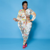 Ljeto 2021. Nova vruća rasprodaja, debeo MM modni ležerni dvodijelni komplet s printom za žene