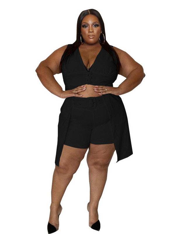 Vasaras apģērbi sievietēm Eleganti tērpi Sieviešu Sexy Lielizmēra Divdaļīgi Komplekti Ikdienas šorti un Top Komplekti Vairumtirdzniecība Lielapjoma piegāde