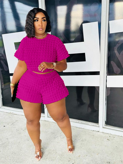 Divdaļīgie komplekti Sieviešu apģērbs Vasaras ikdienas šortu komplekti Curve Lielizmēra atbilstības komplekti Topi un šorti Vairumtirdzniecība Dropshipping