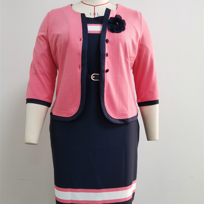 2021 Hot Sale African Turkey Style Plus Size ριγέ εμπριμέ τοπ και κοστούμι για γυναίκες