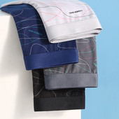 4 kom/lot muške boksačice s mekim printom donje gaće U konveksne gaćice muške modne udobne kratke hlače muško prozračno donje rublje velika veličina