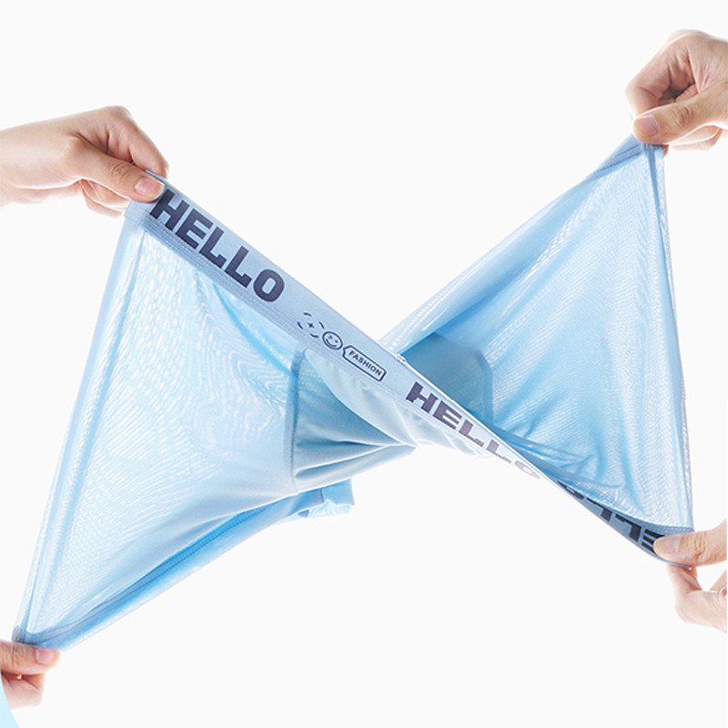 2 buc/lot boxeri din mătase de gheață pentru bărbați, la modă, de vară, lenjerie de corp pentru bărbați, pantaloni scurți, boxer, de marime, calzoncillo hombre