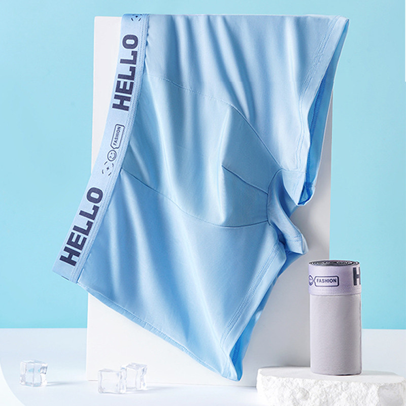 2 buc/lot boxeri din mătase de gheață pentru bărbați, la modă, de vară, lenjerie de corp pentru bărbați, pantaloni scurți, boxer, de marime, calzoncillo hombre