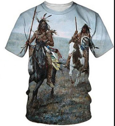 Férfi póló Férfi Ruházat Uniszex indiai stílusú 3D nyomtatott pólók Nyári felsők Rövid ujjú divat Alkalmi túlméretezett pólók