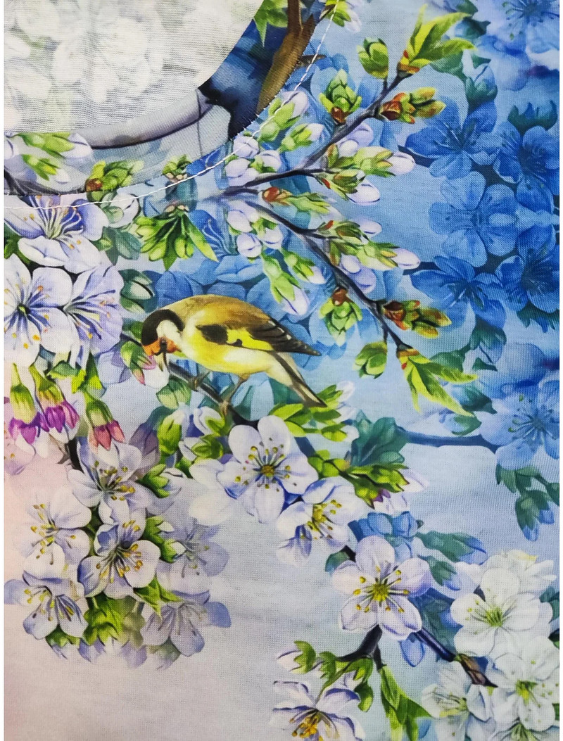 Naiste T-särk tüdrukutele Lilleprintimine Suvised O-kaelusega T-särgid Lühikeste varrukatega Mood vabaaja topid Naiste riided Tänavarõivad