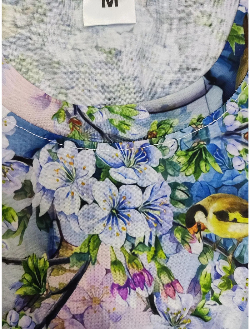 Naiste T-särk tüdrukutele Lilleprintimine Suvised O-kaelusega T-särgid Lühikeste varrukatega Mood vabaaja topid Naiste riided Tänavarõivad