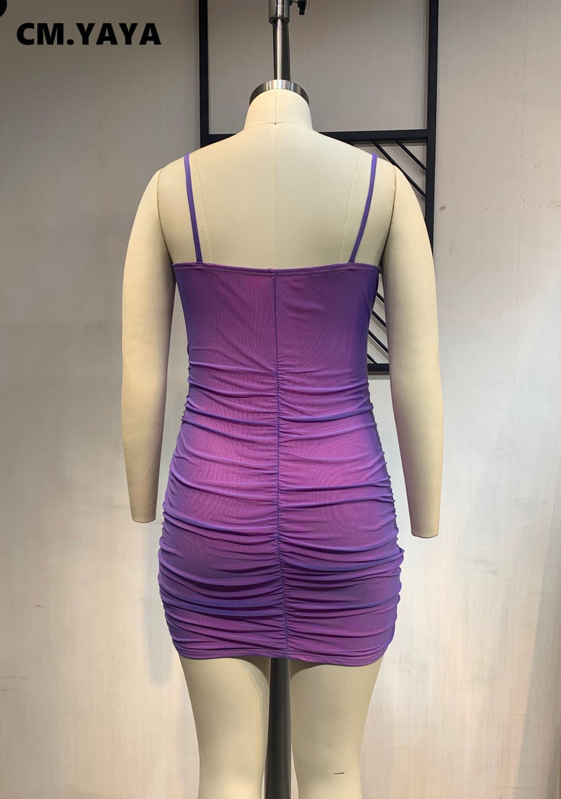 CM.YAYA sieviešu lielizmēra kleita ar slaidu siksnu, saliktas, elastīgas ķermeņa kleitas, seksīgas nakts kluba ballītes Vestidos 2021. gada vasara