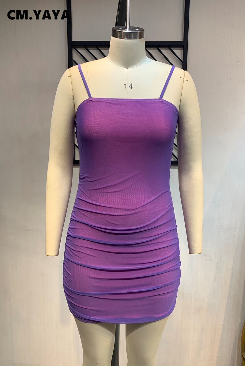 CM.YAYA sieviešu lielizmēra kleita ar slaidu siksnu, saliktas, elastīgas ķermeņa kleitas, seksīgas nakts kluba ballītes Vestidos 2021. gada vasara