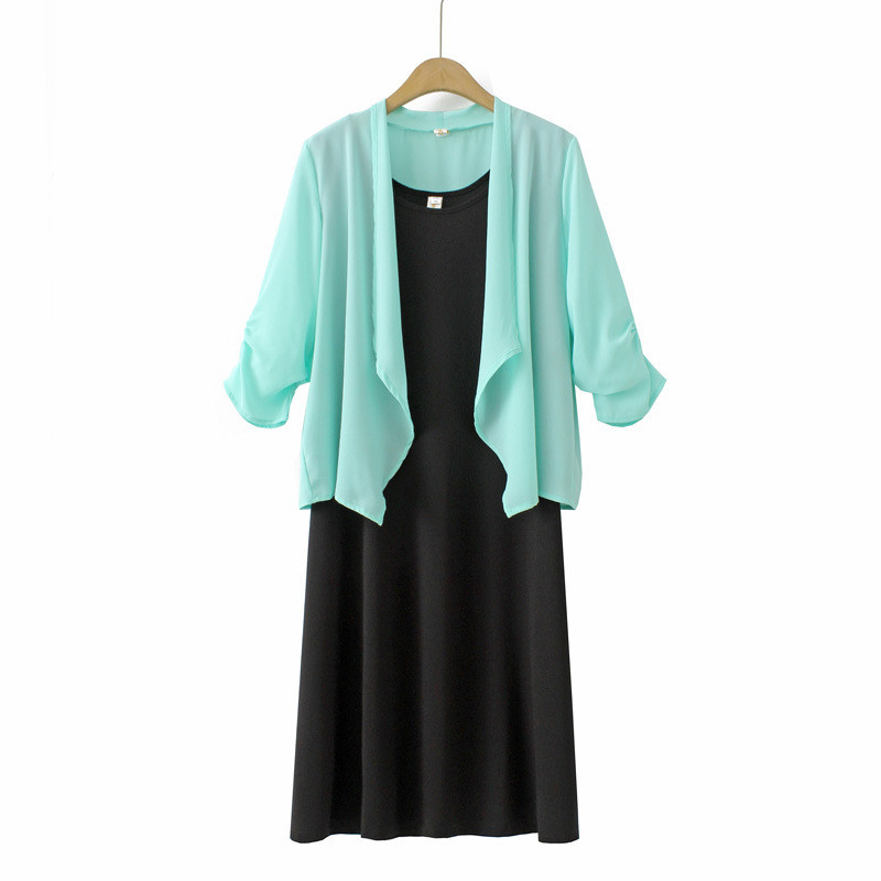 Liela izmēra sieviešu kleitas, 2023. gada vasaras melns, foršs bez piedurknēm, viengabala lielizmēra izliektas drēbes K1-H8075