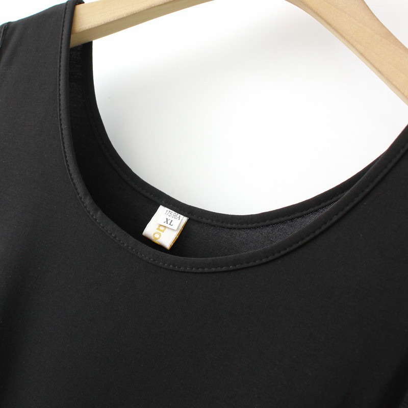 Liela izmēra sieviešu kleitas, 2023. gada vasaras melns, foršs bez piedurknēm, viengabala lielizmēra izliektas drēbes K1-H8075