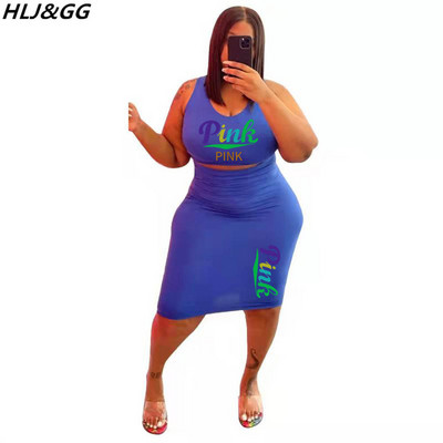 HLJ&GG ROZĀ burtu apdrukas treniņtērpi sievietēm bez piedurknēm Crop Top + šauri svārki, divdaļīgi seksīgi ķermenim pieskaņoti lielizmēra tērpi