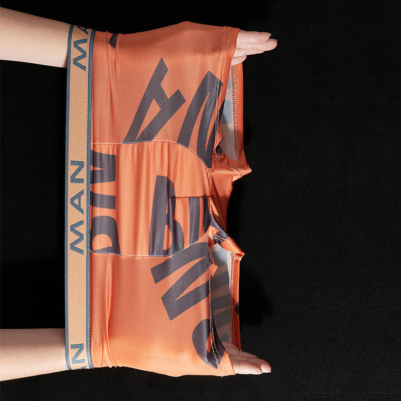 4 τμχ/ παρτίδα Μόδα Ανδρικά Εσώρουχα χωρίς ραφή τυπωμένα γράμματα Εσώρουχα ανδρικά που αναπνέουν Ανδρικά εσώρουχα συν μέγεθος Boxer calzoncillo hombre