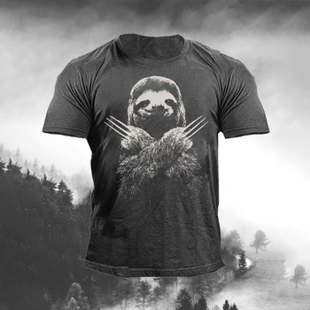 Vintage ανδρικό T-shirt Sloth 3D print T-shirts για ζώα Καλοκαιρινής μόδας κοντομάνικο πουλόβερ Μπλουζάκια μεγάλου μεγέθους T-shirt Ανδρικά ρούχα