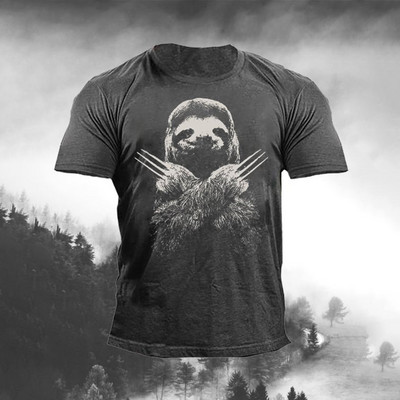 Vintage vīriešu T krekls Slinks 3D Print Dzīvnieku T-krekli Vasaras modes ar īsām piedurknēm džemperi Topi Liela izmēra T-krekli Vīriešu apģērbi