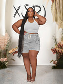 Γυναικεία ρούχα Streetwear Sexy Tank Top και σορτς Σετ δύο τεμαχίων Μεγάλα ασορτί σετ Καλοκαιρινό κοστούμι Plus Size Χονδρική Dropshipping