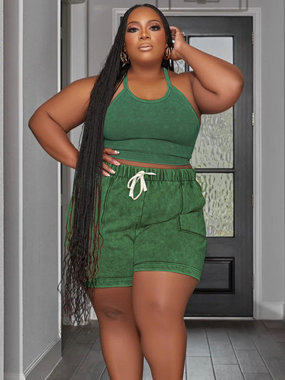 Γυναικεία ρούχα Streetwear Sexy Tank Top και σορτς Σετ δύο τεμαχίων Μεγάλα ασορτί σετ Καλοκαιρινό κοστούμι Plus Size Χονδρική Dropshipping