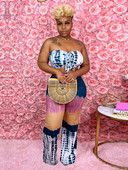 Σέξι γυναικεία ρούχα σε μεγάλο μέγεθος Σέξι τοπ και παντελόνι Καλοκαιρινή γραβάτα βαφής σετ δύο τεμαχίων Γυναικεία ρούχα Χονδρική χονδρική Dropshipping