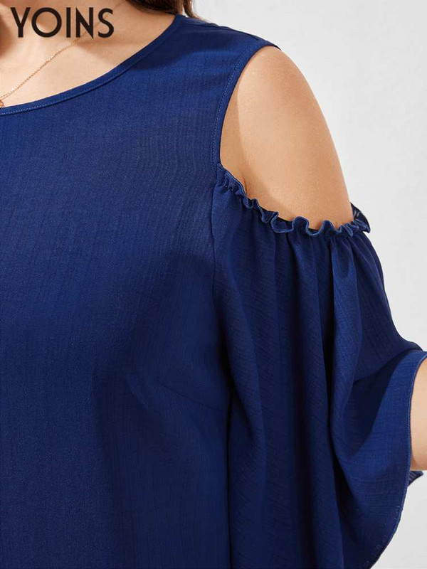 YOINS 2023 lielizmēra sieviešu kleita līdz ceļgalam. Vestidos Modes no pleciem stingras sundress ballītes sieviešu kleitas ar apkakli