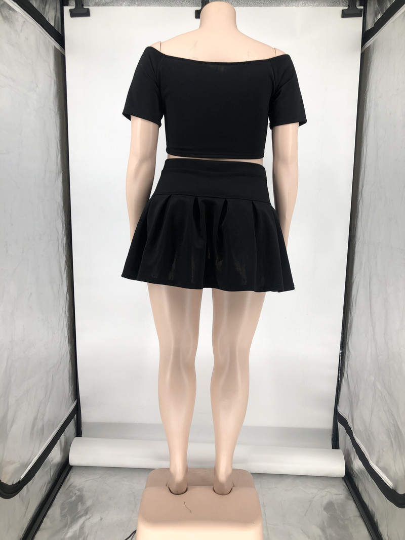 Liela izmēra sieviešu apģērbi vasaras seksīgi tērpi uz pleciem un mini svārku komplekts divdaļīgs vairumtirdzniecība lielapjoma piegāde