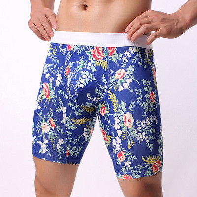 Hosszú férfi boxer fehérnemű Férfi alsónemű boxer rövidnadrág férfi hosszú szárú boxer alsónadrág Kiváló minőségű szexi U kidudorodó tasak Férfi bugyi