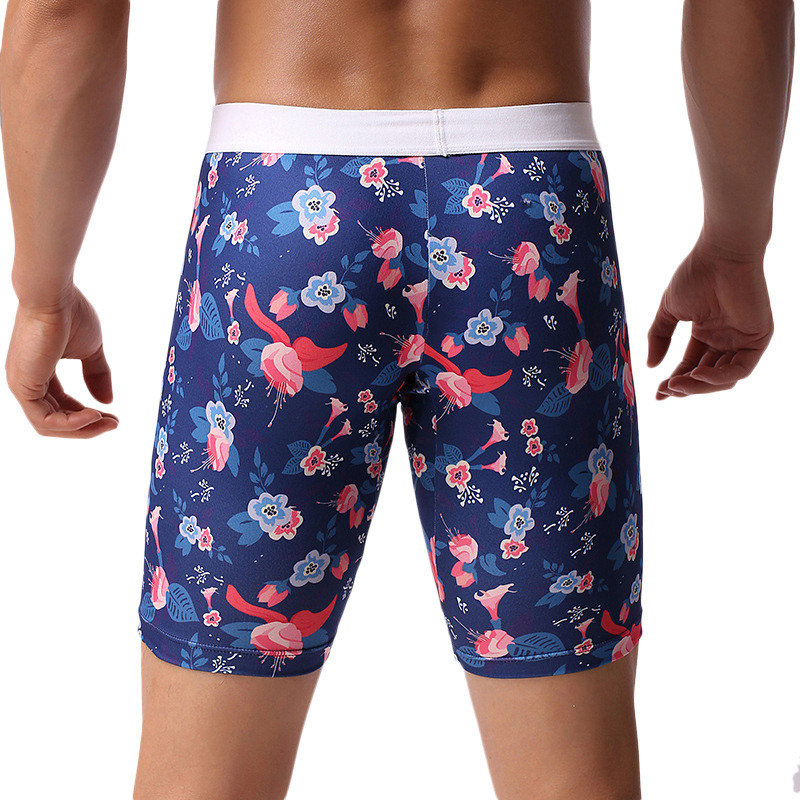 Hosszú férfi boxer fehérnemű Férfi alsónemű boxer rövidnadrág férfi hosszú szárú boxer alsónadrág Kiváló minőségű szexi U kidudorodó tasak Férfi bugyi