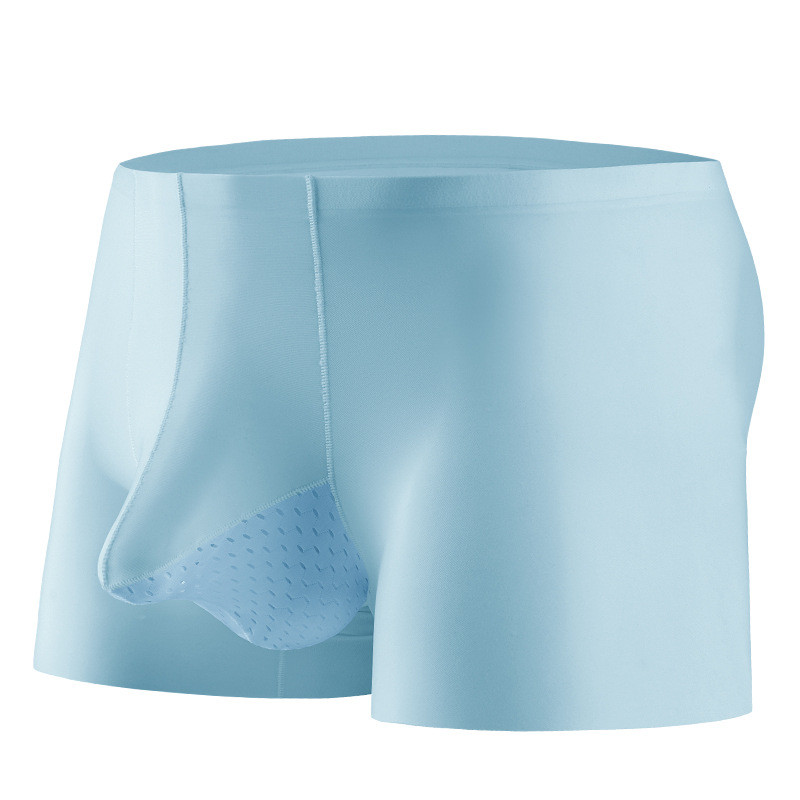 Atsevišķa Scrotum vīriešu apakšveļa Bokseri elpojošas bezšuvju apakšbikses Ice Silk Vīriešu bokseršorti Liela izmēra seksīgas vīriešu apakšbikses
