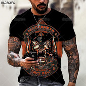 Τρισδιάστατη εκτύπωση Ανδρικό T-shirt Skull Summer Trend Casual O-neck κοντό μανίκι μεγάλου μεγέθους T-shirt Μόδα Streetwear που πωλούν Hip HopTops