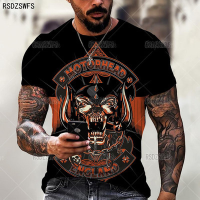 Τρισδιάστατη εκτύπωση Ανδρικό T-shirt Skull Summer Trend Casual O-neck κοντό μανίκι μεγάλου μεγέθους T-shirt Μόδα Streetwear που πωλούν Hip HopTops