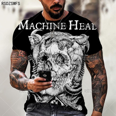 Τρισδιάστατη εκτύπωση Ανδρικό T-shirt Skull Summer Trend Casual O-neck κοντό μανίκι μεγάλου μεγέθους T-shirt Μόδα Streetwear που πωλούν Hip HopTops