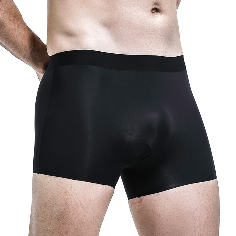 Nyári vékony boxer férfi bugyi fehérnemű Seamless Cueca Masculina férfi Ropa belső Calzoncillos Hombre férfi boxer rövidnadrág Homme