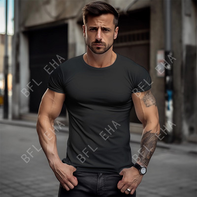 Καλοκαιρινό ανδρικό μπλουζάκι με διχτυωτό αναπνεύσιμο μπλουζάκι γυμναστικής Fitness Quick Dry O λαιμόκοψη Μπλούζες μονόχρωμα Αθλητικά κοντομάνικα Ανδρικά ρούχα