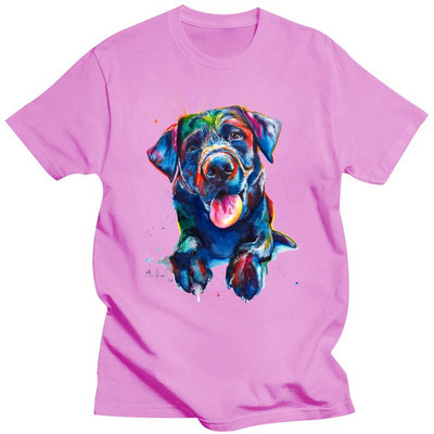 Ανδρικό μπλουζάκι καλοκαιρινής περιστασιακής μόδας Μαύρο μπλουζάκι Lab Art Dog T-shirt Cute Labrador Retriever Lovers Design Boy Tees Λευκό κοντό μανίκι