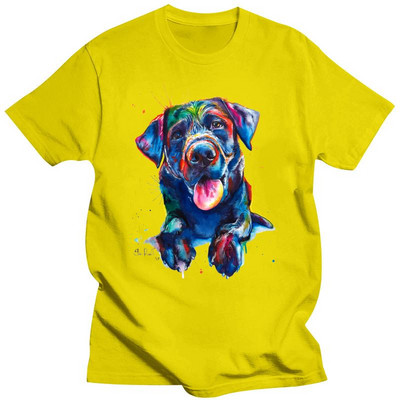 Ανδρικό μπλουζάκι καλοκαιρινής περιστασιακής μόδας Μαύρο μπλουζάκι Lab Art Dog T-shirt Cute Labrador Retriever Lovers Design Boy Tees Λευκό κοντό μανίκι