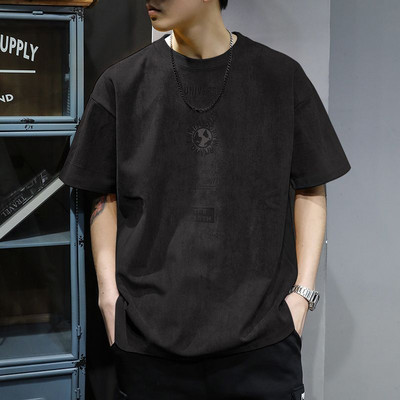 Όμορφα ανδρικά μπλουζάκια με στρογγυλή λαιμόκοψη μονόχρωμα πουλόβερ μονόχρωμα Vintage Άνοιξη Καλοκαίρι Λεπτά Streetwear Ανδρικά Ρούχα Φαρδιά