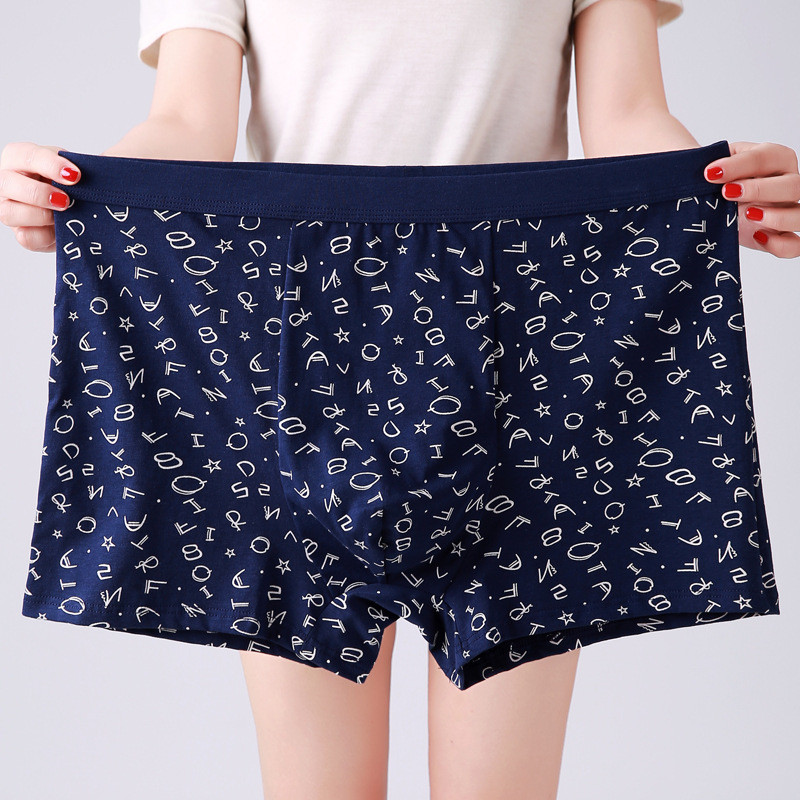 Vyriškas medvilninis apatinis trikotažas Bokseriai Kvėpuojantys vyriški kelnaitės Patogūs bokseriniai šortai Aukštos kokybės didelio dydžio apatinės kelnaitės