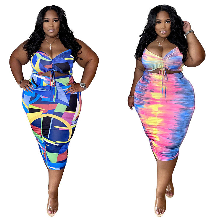 2022. gada modes apdruka, daudzkrāsu, izliekta mini kleita, aukliņa, bez piedurknēm, sieviešu kleitas lielizmēra vairumtirdzniecība, piegāde