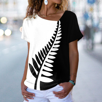 2022 nyári női virágos festmény póló Virágos színes blokkmintás V nyakú alap felsők Zöld fekete piros / 3D nyomtatású ing