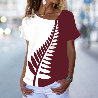 2022 nyári női virágos festmény póló Virágos színes blokkmintás V nyakú alap felsők Zöld fekete piros / 3D nyomtatású ing