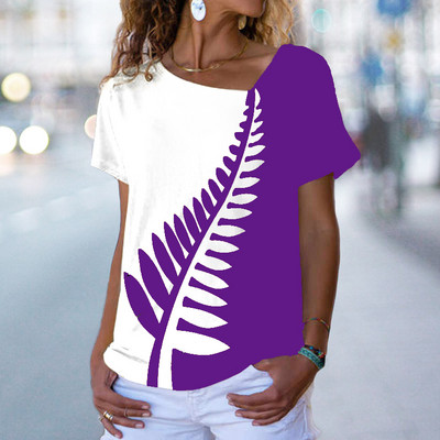 2022 nyári női virágos festmény póló Virágos színes blokkmintás V nyakú alap felsők Zöld fekete piros / 3D nyomtatású ing