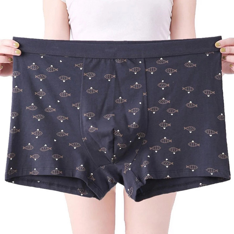 XL-7XL Velike široke muške pamučne donje rublje s uzorkom Bokserice Big Yard Muško donje rublje Plus veličine Udobne kratke gaćice Cueca