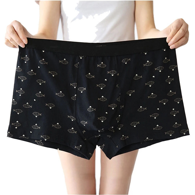 XL-7XL Velike široke muške pamučne donje rublje s uzorkom Bokserice Big Yard Muško donje rublje Plus veličine Udobne kratke gaćice Cueca