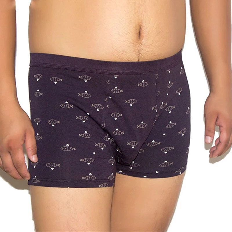 XL-7XL Velike široke muške pamučne donje rublje s uzorkom Bokserice Big Yard Muško donje rublje Plus veličine Udobne kratke gaćice Cueca