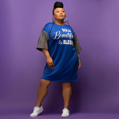 Γυναικεία φορέματα για πάρτι σε μεγάλο μέγεθος Επιστολή εκτύπωσης συνονθύλευμα Φορέματα 2023 Καλοκαιρινή αθλητική λέσχη Γυναικεία μόδα Ρούχα χονδρικής