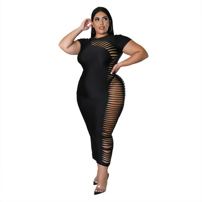 CM.YAYA lielizmēra sieviešu eleganta kleita ar īsām piedurknēm 2022. gada vasaras ikdienas ielas apģērbi, seksa naktsklubu kleitas